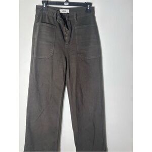 JBD High Waist Wide Leg Pants in Dark Green